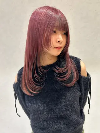 ロング カラー レイヤー/インナー カラー🦋ルイのヘアスタイル