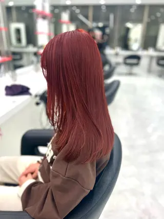 セミロング カラー 渋谷人気1位✨カラー 縮毛、髪質改善のヘアスタイル