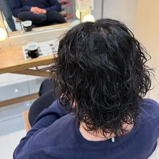 ショート パーマ 本厚木パーマ&ブリー チMEN'Sショートのヘアスタイル