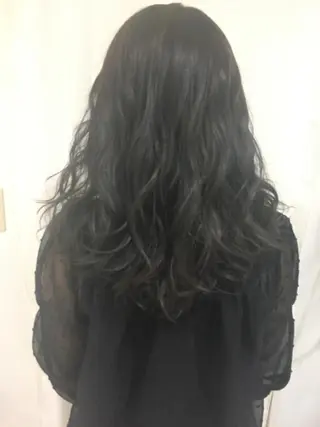 セミロング カラー ヘアアレンジ きむえり/髪質改善 /うねり広がり改善のヘアスタイル