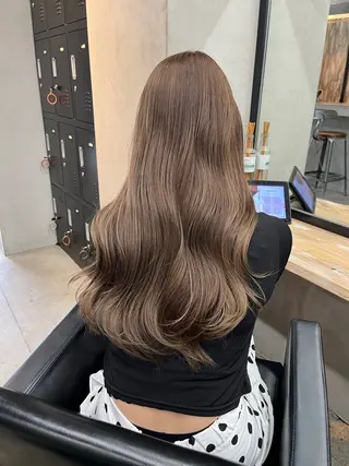 セミロング カラー 韓国ヘア🫧 KAZUTOのヘアスタイル