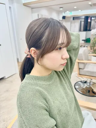 セミロング momo🐶韓国ヘア /艶カラー/レイヤーのヘアスタイル