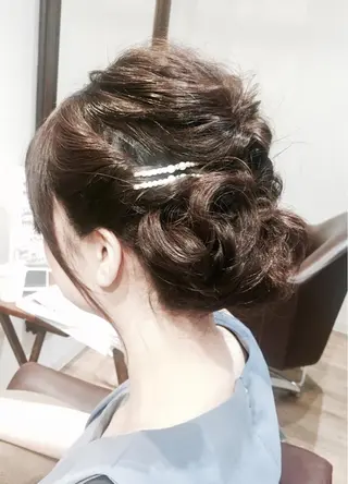 ミディアム ヘアアレンジ 似合わせカラー✨人気 荻窪🌈川端風子のヘアスタイル