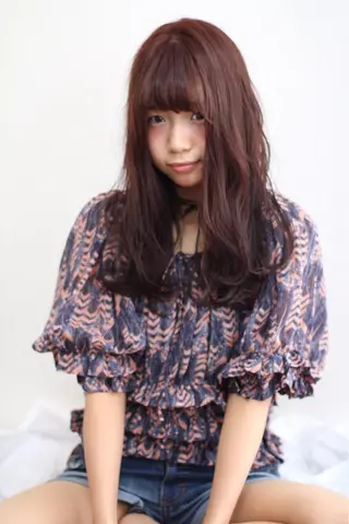 ロング カラー パーマ 安達 俊亮のヘアスタイル