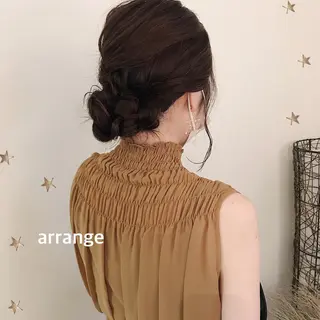 セミロング ヘアアレンジ 市川 千夏のヘアスタイル