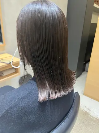 セミロング カラー 斎藤　柚姫 sibell🌿のヘアスタイル