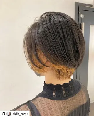 ショート カラー ヘアアレンジ エグチ アキラのヘアスタイル