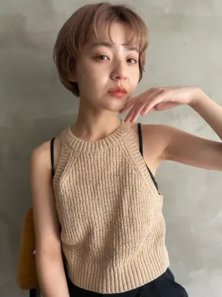 ショート カラー 大人girly🛋️ 🤍yukakoのヘアスタイル