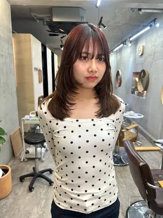 ミディアム カラー カットモデル募集中 ／HARUKA🎀のヘアスタイル