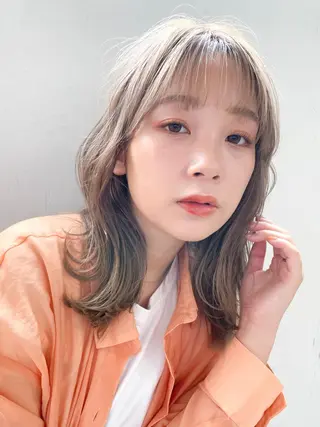 セミロング カラー ROW 札幌のヘアスタイル