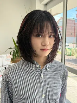 ミディアム カラー 🍏レイヤーカット/ 春日井🍏鵜飼元喜のヘアスタイル