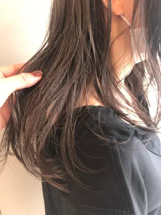 セミロング カラー 古屋 花織のヘアスタイル