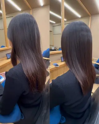 ロング 【髪質改善】タケウチ 【手で乾かすだけ】のヘアスタイル