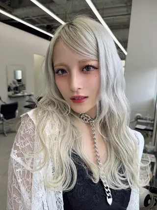 ロング アヤミ/韓国スタイル /ハイトーン/名古屋のヘアスタイル