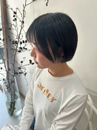 ショート なつめ🐶ショート ベージュカラーのヘアスタイル