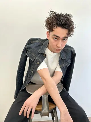 ショート メンズ 朝がラクになるパーマ トウバルタイキのヘアスタイル