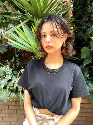 ミディアム カラー 当日予約OK⭕️ 佐藤太一のヘアスタイル