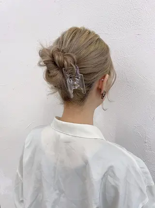 ロング カラー ヘアアレンジ 韓国/ハイトーン/ ボブ🎀MIKU🎀のヘアスタイル