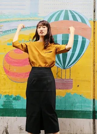 セミロング カラー パーマ 徳永 博志のヘアスタイル