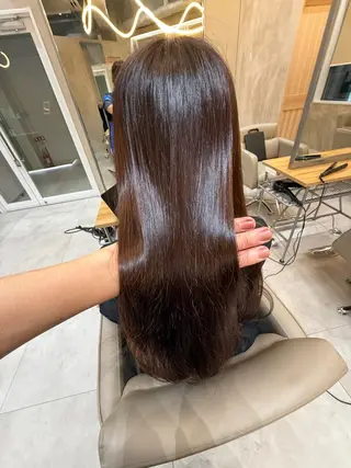 ロング ✨赤味消しカラー✨ 韓国ヘア/古川恭平のヘアスタイル