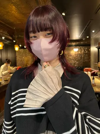 セミロング カラー haco＋所属・圧倒的デザイン力 店長🎨RENAのヘアスタイル