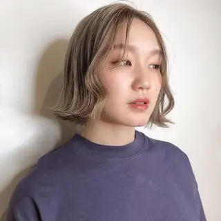 ショート カラー ヘアアレンジ マツエク・マツパ 透明感カラー🫧ヘア セット🫧松本菜月の眉毛・アイブロウイメージ
