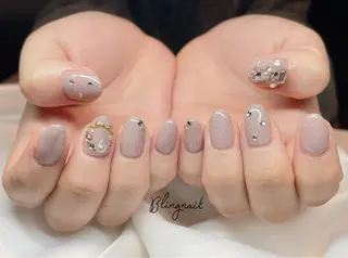 ネイル 23時まで❤︎韓国、 ワンホンネイルのネイルデザイン