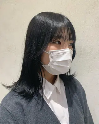 ミディアム フェザー/ニュアンス パーマ/ryutoのヘアスタイル