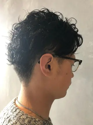 パーマ メンズ 長谷川 沙紀のヘアスタイル