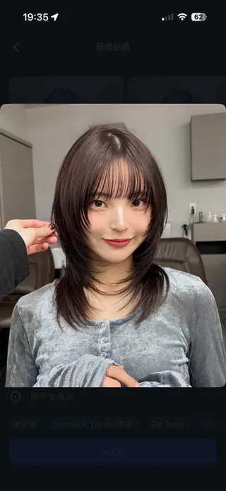 ミディアム manami/ ハッシュレイヤーのヘアスタイル