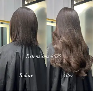 ロング カラー シールエクステ特化 ハイトーン、NANAのヘアスタイル