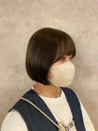 ミディアム stylist トモヤのヘアスタイル