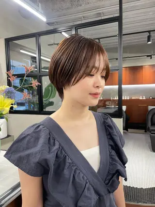 ショート カラー 🍒暖色カラー🍒 渋谷/YUUのヘアスタイル