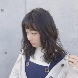 ミディアム カラー 元重 宣博のヘアスタイル