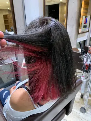 ミディアム カラー パーマ ヘアアレンジ メンズ キッズ ネイル マツエク・マツパ EnBlesS西宮 マンツーマン神道有基のヘアスタイル