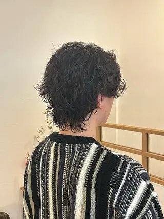 ショート パーマ メンズ 水谷 優華のヘアスタイル