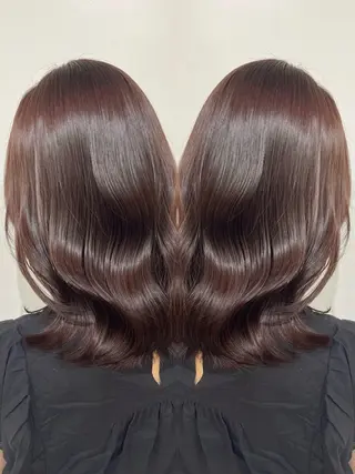 セミロング カラー 🩵レイヤー✖︎ 髪質改善🩵リョウヤのヘアスタイル