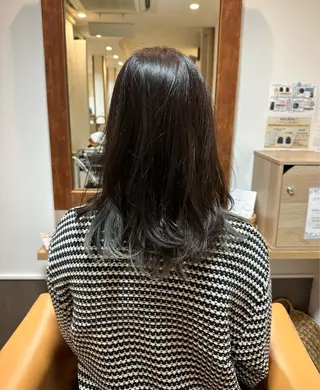 セミロング カラー 田中 泰正のヘアスタイル
