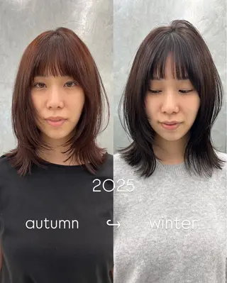 ミディアム 神作 汐里　江古田 /透明感カラー🌿のヘアスタイル