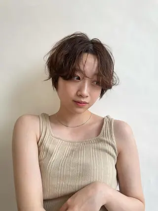 ショート パーマ パーマ美容師🌈中村 絢美のヘアスタイル