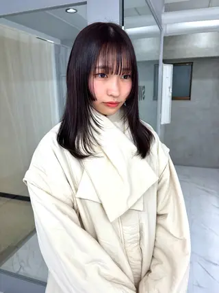 セミロング カラー Miyu🎀レイヤー ／透明感カラー🪽のヘアスタイル