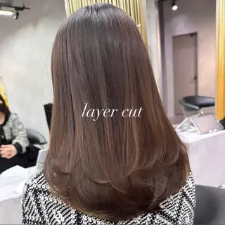 ミディアム DAIKIベージュ 🍂レイヤーカットのヘアスタイル
