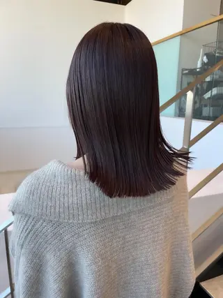 ミディアム カラー ヘアアレンジ アイブロウ ミニボブ/ブリーチ 🌈MISATOのヘアスタイル