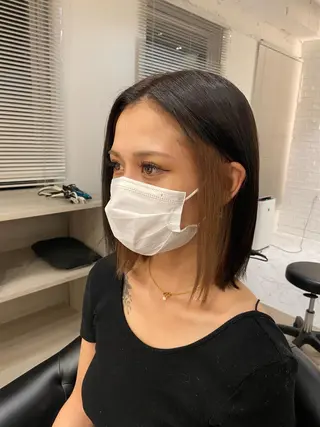 ミディアム カラー ツバサ 髪質改善のヘアスタイル