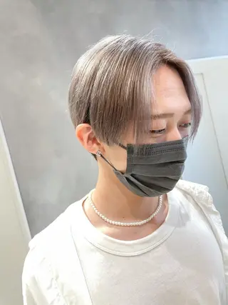 ショート カラー メンズ ハイトーン×レイヤー ／遠藤将太のヘアスタイル