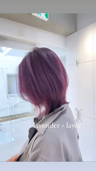 ミディアム カラー ヘアアレンジ 🫧柔色/トレンド カラー/川辺晴加のヘアスタイル