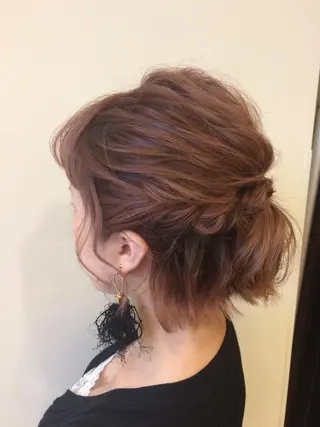 ショート カラー パーマ ヘアアレンジ 松田 類生のヘアスタイル