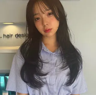 セミロング 💫似合わせカット 💫透明感カラーのヘアスタイル