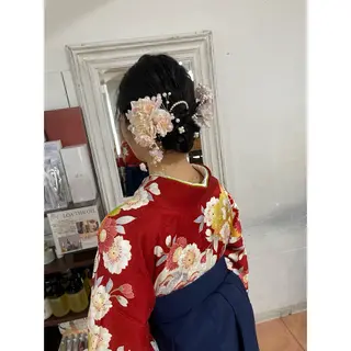 セミロング ヘアアレンジ 🦋エクステ/透明感 カラー🦋宮川莉央のヘアスタイル