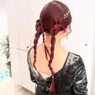 セミロング ヘアアレンジ カジュアルを女っぽく 𝗮𝘆𝗮𝗰𝗼のヘアスタイル